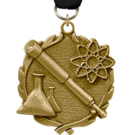 1.75 inch Science Wreath Medal [MP18-SE-G]