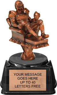 Bronze Finish Armchair Fantasy Football Resin Trophy [RFFB7-FFB-B]