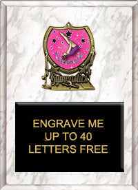 Gymnastics Sport Shield Plaque [PSHLD79-GG]