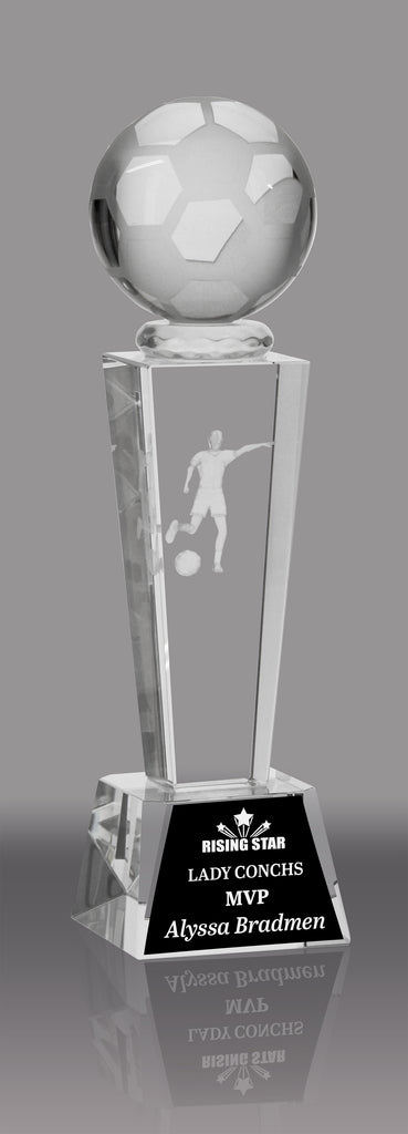 Soccer Female 3D Laser Crystal [CRL3D-SCF]