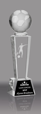 Soccer Female 3D Laser Crystal [CRL3D-SCF]