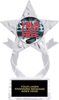 Krystal Clear Acrylic Star Ice Award w/ Custom Insert [iXD7]