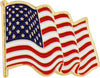 American Flag Angled Cross Enameled Pin [PWVFLG]