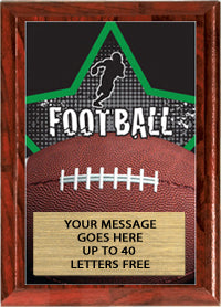 Football Full Color Star Plaque [PEDG5-FB]