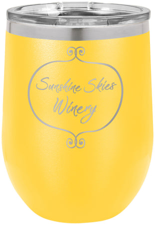 Polar Camel Vacuum Insulated Stemless Wine Glass - Yellow [SWGJ8-YLW]