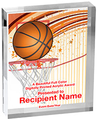 Basketball Vibrix Acrylic Award [ACB45V-BK]