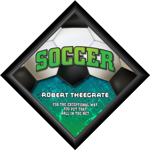 Diamond Plaque- Soccer [PFCDIA-8-SC]
