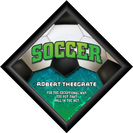 Diamond Plaque- Soccer [PFCDIA-8-SC]