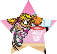 Basketball: Female Pee-Wee Star Insert [ST-3417]