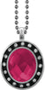 Pink Gem Silver Charm [CSOV-16STN-STN-PNK-S]