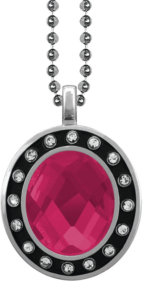 Pink Gem Silver Charm [CSOV-16STN-STN-PNK-S]