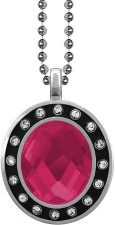 Pink Gem Silver Charm [CSOV-16STN-STN-PNK-S]