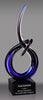 Black & Blue Glass Curl- 13 inch [AGC20]