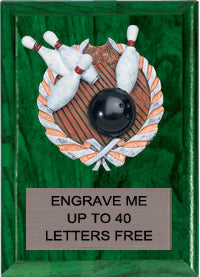 5"x7" Bowling Millennium Plaque [PMC57-BW]
