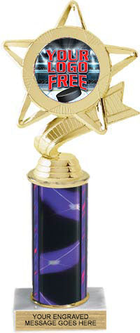 Star & Pennant Custom Insert Trophy w/ Column [TXi10-P43]