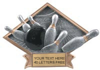 Bowling Dimensional Diamond Resin  Trophy [RDJ6-BW]