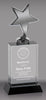 Silver Metal Star on Optical Crystal Block - 7.5 inch [CP961-7]