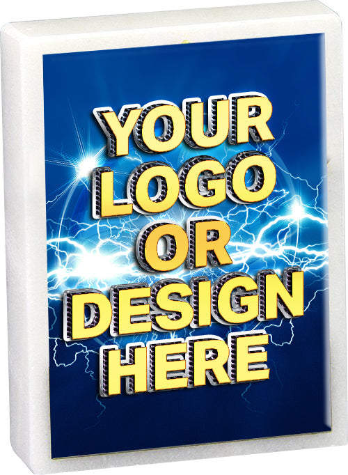 Custom Rectangle Insert Marble Paperweight [MXP3-FLC]