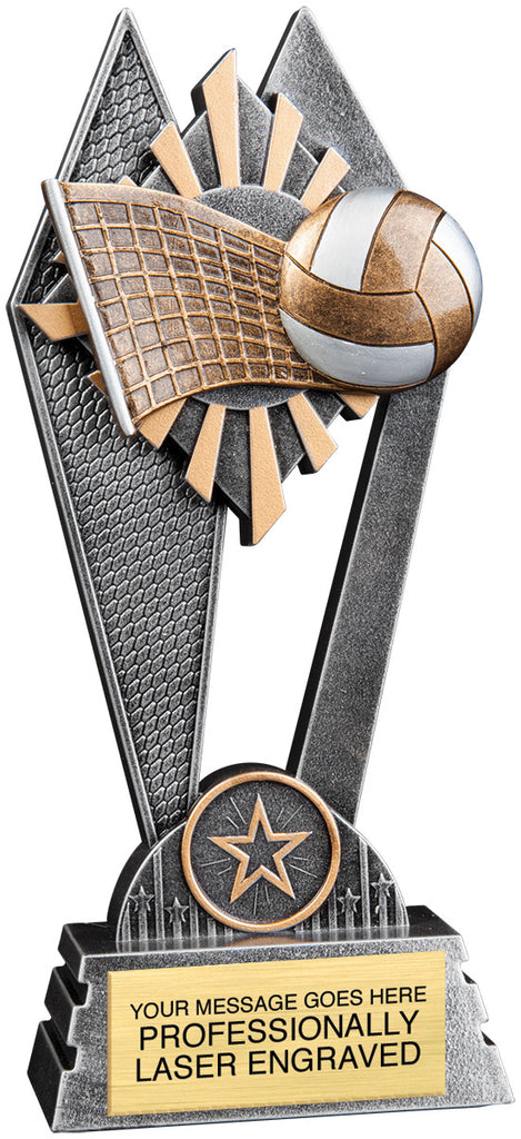 Volleyball Sun Ray Trophy - 8 inch [RJSR-8-VB]