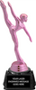 Modern Dance Pink Metallic Trophy on Synthetic Regal Base [TPNK7-MDDC]