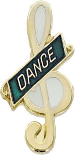 Dance G Clef Enameled Pin [PCM-MC-CLF-84]