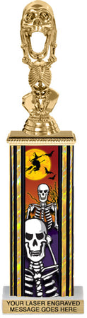 Halloween Skeleton Rectangle Column Trophy- 12 inch [TSQ12STK-SKL]