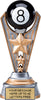 Billiards 8-Ball Triple-Star Victory Resin Trophy [RMV6-BL]