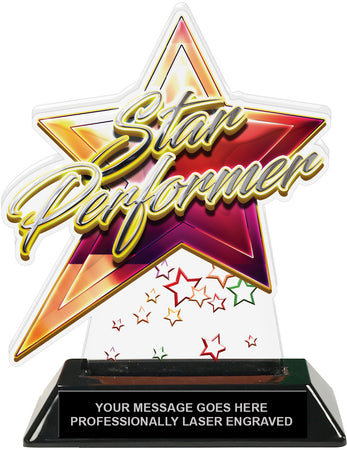Star Performer Colorix-T Acrylic Trophy- 6.25 inch [TACR6-STRPRF-Q]
