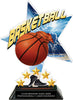 Basketball Shattered Star Colorix Acrylic Trophy- 8.5 inch [TACR85-STR-BK-Q]