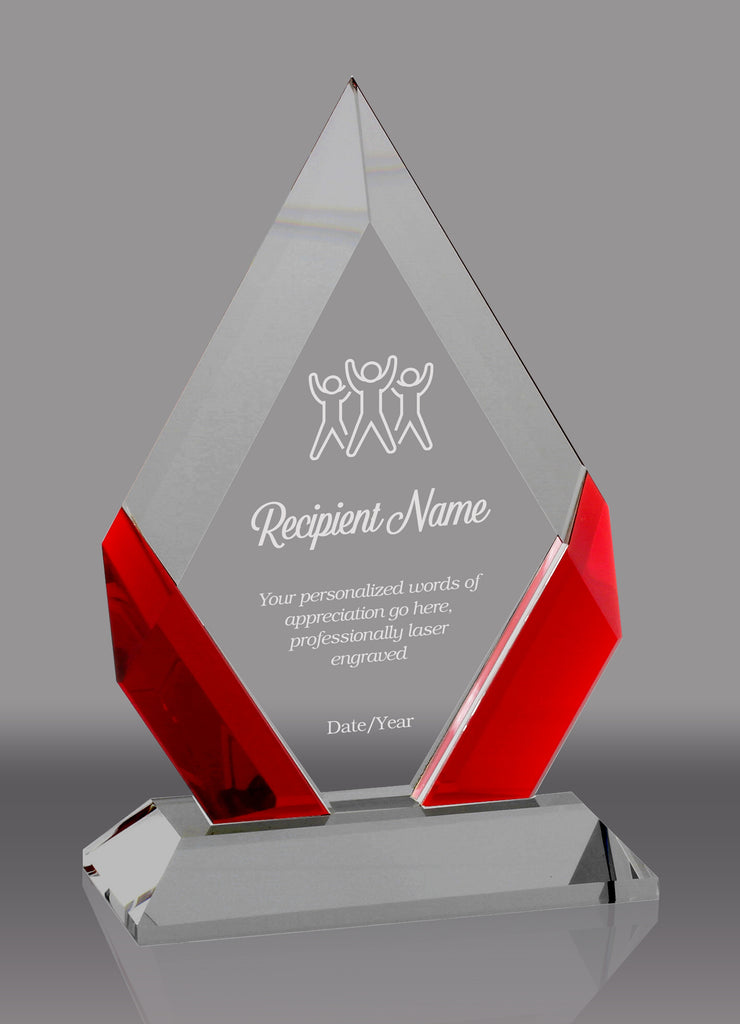 Cambridge Crystal Diamond Award - Red 9 inch [CPCD-9-RED]