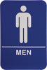 ADA 6 x 9 Blue/White Mens Accessible Restroom Sign [AJDA-205]