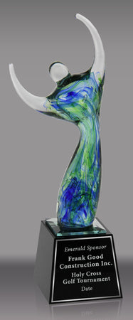 Reach For The Stars Art Crystal Award - 11.125 inch [AGMCB1-11]