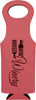 Pink Leatherette Wine Bag  [WNHJ-399]