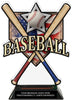 Baseball Home Plate Acrylic Trophy- 8.5 inch Wood Bats [TACR85-HP-BSW-Q]
