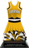 Cheer Uniform Colorix-T Acrylic Trophy - Gold [TACR7-JSY-CH-GLD-Q]
