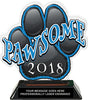 Pawsome Colorix-T Acrylic Trophy [TACR6-PAWSM-18-Q]