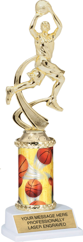 Basketball Motion Sport Trophy- Male 10 inch [TMPATR-BKM-10]