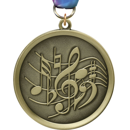 2.25" Music Mega Medal - Gold [MEGA2-MC-G]