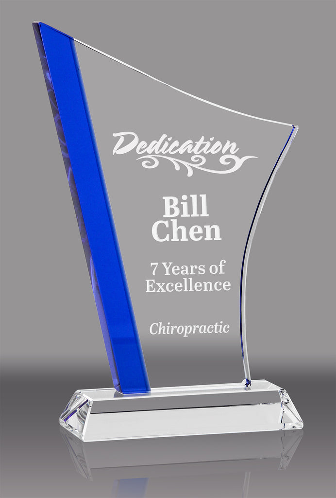 Dazzling Peak Crystal Award - 8.5 inch [CF-22-8-BLU-X]