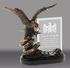 Eagle on Rock Resin with Engravable Jade Crystal [RMEG806]