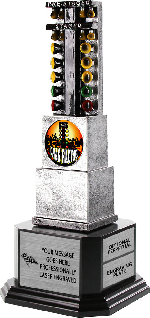 Drag Race Tree Insert Resin Trophy on Monument Bases [TSDRLMB-188]