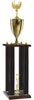 Wood Column 4-Post Trophy w/ Trim [TWD436]