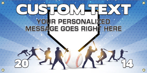 Baseball Vinyl Banner- Home Plate [VB-BS-PLT]