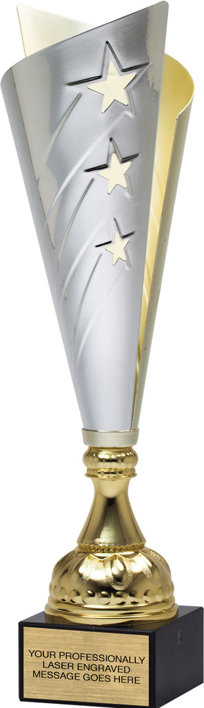 Silver Split Cups with Gold Stars