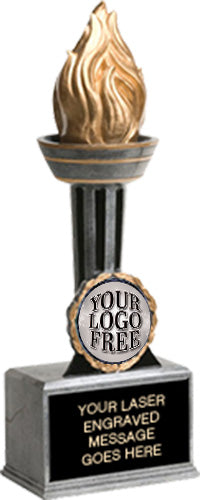 Custom Insert Victory Torch Resin Trophies
