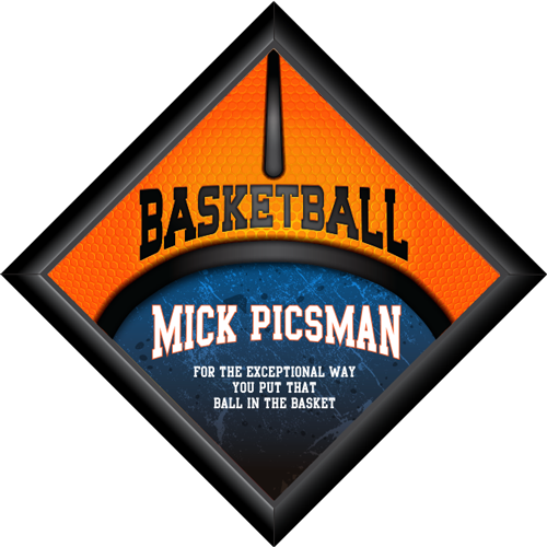 Diamond Plaque- Basketball [PFCDIA-8-BK]
