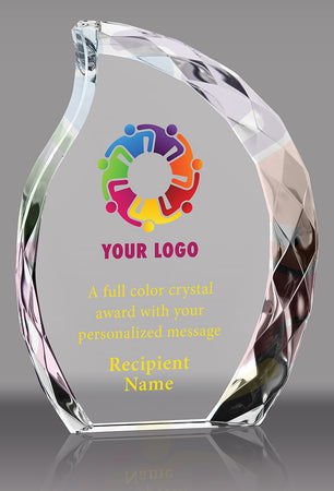 Custom Crystal Faceted Flame Award [CFLM-6-FC-X]