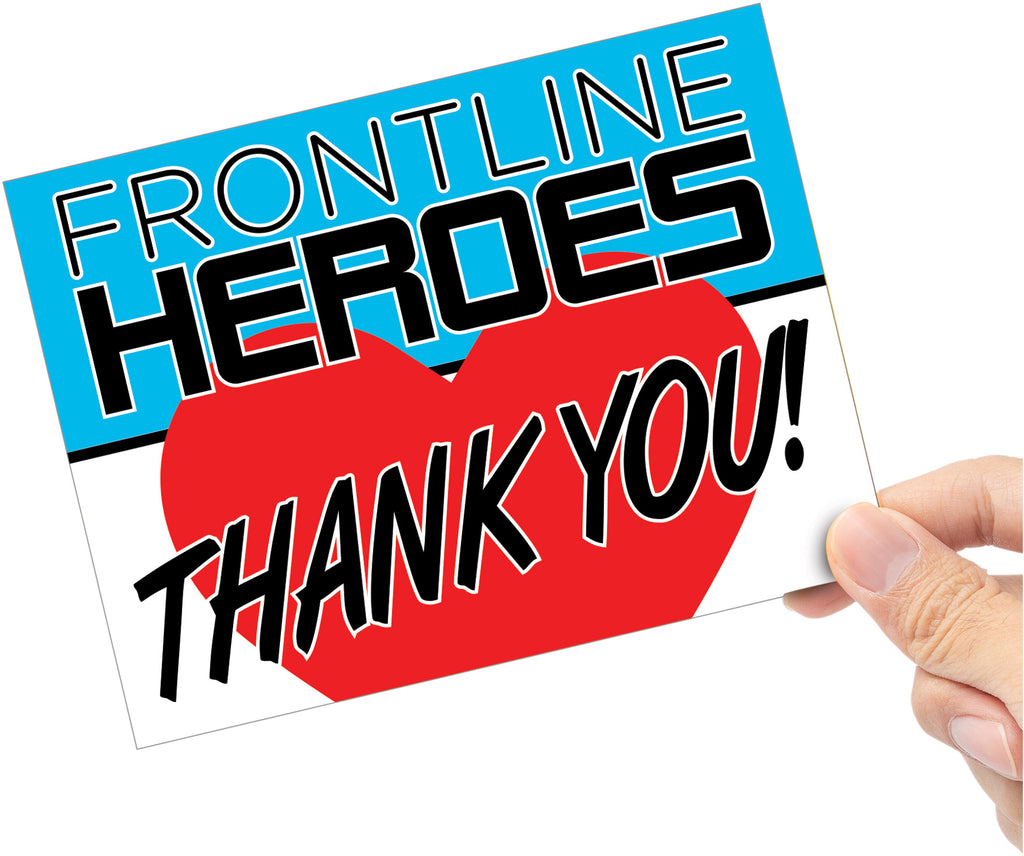 Frontline Heroes Thank You Vinyl Sticker - 6 x 4.5 inch [STK-CRNV-HRT]