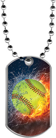 Softball Dog Tags [DTLAM2-SB]