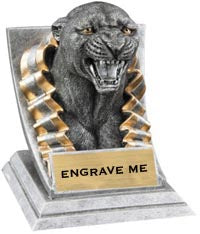 Panther Mascot with Attitude - 4" Resin Trophy [MWA-104]